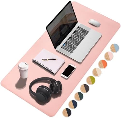 Dual-Sided Office Leather Cork Desk Mat Waterproof Non Slip Large Mouse Pad - Image 4