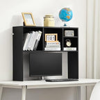 VEVOR Desktop Bookshelf, Storage Organizer with 5 Shelves for Computer Desk, Wooden Shelf Desk Hutch with Anti-Slip Feet Pads, Desk Top Display Rack for Office, Home & Dorm, Black - Image 2