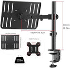 suptek Laptop Notebook Desk Mount Stand, Adjustable Single Monitor Laptop Arm Mount with Ventilated Tray,up to 17 inch,Holds up to 22 lbs - Image 3