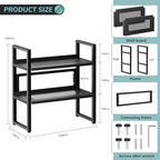 Brakki Desk Shelf Organizer, 2-Tier Desktop Bookshelf, Small Office Shelf - Image 3