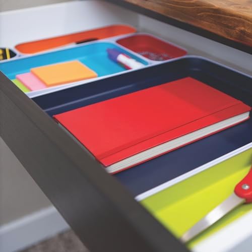 Three by Three Seattle Metal Drawer Organizer Tray Set, 6-Pc, 1" (Assorted) - Image 2