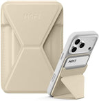 MOFT Magnetic Wallet Stand Compatible with iPhone 16/15/14/13/12 Series, Angle Adjustment & Magsafe Compatible MOVAS Phone Stand,Earthen Beige by MOFT