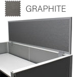 OBEX Acoustical Cubicle Privacy Screen Extender Desk Panel & Office Divider, Add Separation & Block Noise, 18" x 36", Graphite - Image 2