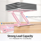 Urmust Adjustable Laptop Stand for Desk, 10-15.6“ Laptop Riser, Pink - Image 5