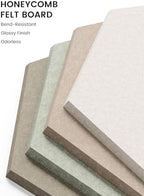 Fluxynara 8-Pack Hexagon Felt Bulletin Board Tiles, Linen Dusk - Image 3