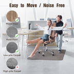 Blvornl Office Chair Mat for Hardwood Floor, Computer Chair Mat, 50"x 63" - Image 5
