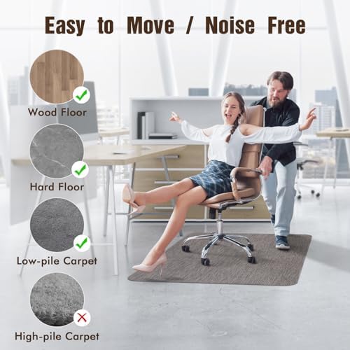 Blvornl Office Chair Mat for Hardwood Floor, Computer Chair Mat, 50"x 63" - Image 5