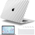 for MacBook Pro 16 inch Case 2019 2020 Release Model A2141, Plastic Hard Shell Cover with Keyboard Cover & Screen Protector for MacBook Pro 16 inch with Touch Bar, Black Polka Dot by WelcomeViseNewitems