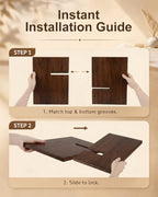 UCEC Brown Wooden Book Stand, X-Frame Open Book Holder for Bible, 15.8-in - Image 6
