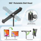 elitehood Aluminum 65” iPad Stand Tripod with Lockable Tablet Holder - Image 5