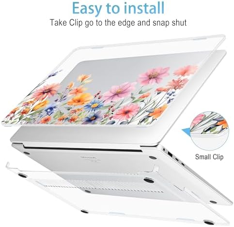 Mektron Case for 13.8" Microsoft Surface Laptop 8/7 (2026/2024) Surface Laptop 13.8 Inch Cover Fits Model 2036, Keyboard Cover +Screen Protector +Dust Plugs, Floral P165 - Image 3