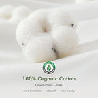 TOPGREEN Organic Feathers Down Euro Pillow Inserts 30x30, White - Image 5