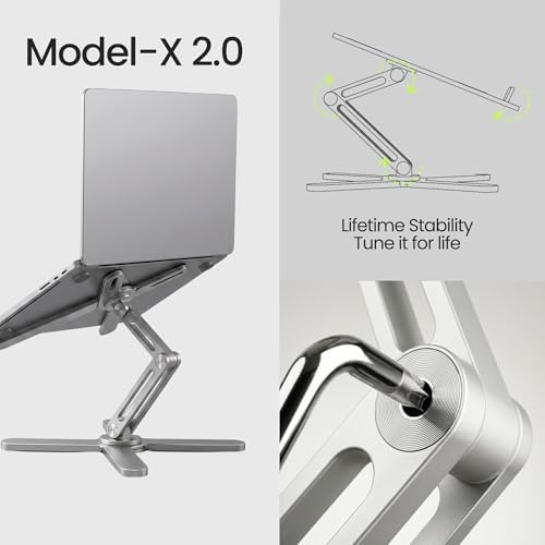 Model-X 2.0 Laptop Stand, Laptop Stand for Desk Adjustable Height - Image 4