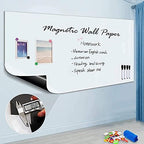 ZHIDIAN Magnetic Whiteboard Sticker for Wall/Door, 60" x 36" Large Self Adhesive White Board Wallpaper, Whiteboard Contact Paper, Large Dry Erase Sheet/Film for Office/Home/School by ZHIDIAN