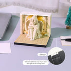 2027 Time Piece Calendar, 3D Sticky Notes 2027, Desk Calendar With LED Light, Tree Memo Pad Creative Artsy Pads 3D Art Calendar, Paper Carving Gift, Desktop Decoration(Angel) - Image 5