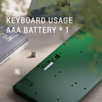 MPTOG Bluetooth Wireless Keyboard with Wrist Rest (Dark-Green Black) - Image 6