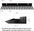 2 Pack 19 Slots Wall mountable Cable Hanger and Organizer,Cable Holder,Cable Organizer Studio Storage,Slots Width from 5.5 to 9.5mm for Cord Management Rack - Image 5