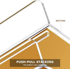 4-Tier Acrylic Stackable Letter Tray Paper Organizer Trays for Desk,Clear - Image 4