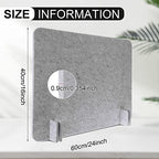 Fabbay 2 Pcs Acoustic Desk Divider Desk Partition for Students 16 x 24 Inch Table Freestanding Privacy Panel Visual Distraction and Noise Reducing for School Classroom Teacher Office (Silver Gray) - Image 2