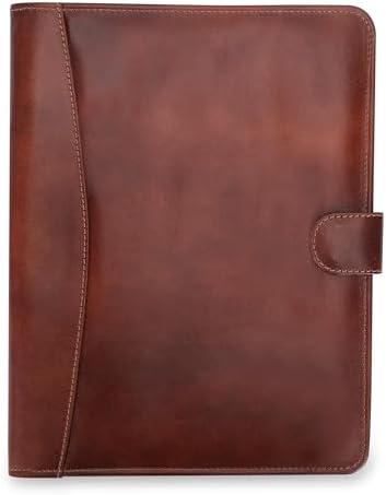 Full Grain Leather Legal Pad Portfolio Organizer for Work - Wine by CestAntiQ