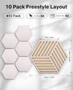 Hexagon Cork Bulletin Board Tiles, Felt Pin Board - Image 2