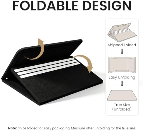 Large Bulletin Board, 60 X 35 Inches Felt Cork Board with 40 Pushpins, Foldable Felt Notice Pin Board Photo Display Board with Self-Adhesive Tape for Office Home School (Black, 60x35 inch) - Image 5