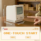 UNEEDE Maclock Retro Desk Clock, 1984 W-8 Computer Inspired Pixel Display Rechargeable Desk Clock, Multi-Alarm, Calendar, Temperature, Dimmable, Unique Retro Tech Gift for Office Bedroom Night Light - Image 3