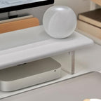 Bamboo Monitor Stand Riser, Natural Desk Shelf with Acrylic Legs - Image 5