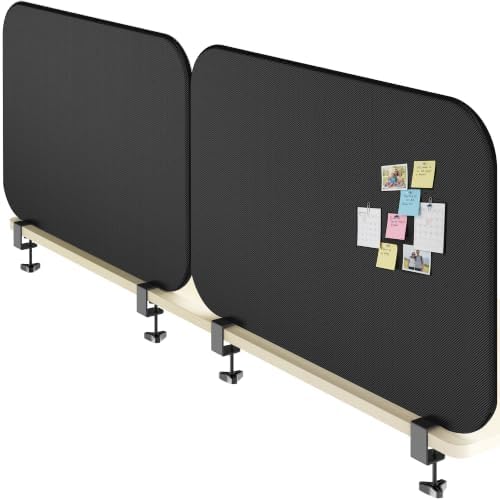 VIVO Black Clamp-On 72 x 24 in Stretched Fabric Privacy Panel, PP-2-S072G by VIVO