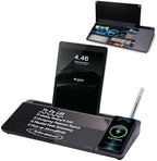Small Glass Desktop Whiteboard Dry-Erase-Board - Computer Keyboard Stand with Wireless Charger White Board Surface Pad with Drawer, Desk Organizers with Accessories for Office, Home, School Supplies by TSJOFFICE-WipeCleanThinkGreenWorkSmart