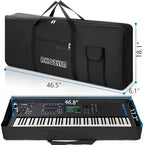 AKOZLIN 76-Key Portable Keyboard Bag, 46.8"x6"x18.1"Soft Gig Bag - Image 4