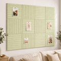 Stripe Felt Bulletin Board Tiles, Cork Board Alternative 48 x 36 in by CreateYourIdealSpace