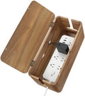 Acacia Wood Cord Management Box, Magnetic Lid, Hide Cable & Cord Organizer by YCLYC