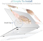 MEEgoodo for MacBook Air 13.3 inch Case 2021 2020 2019 2018 A2337 M1 A2179 A1932, Hard Shell with Keyboard Webcam Cover & Trackpad Film & Type C Adapter for MacBook Air M1, Pink Peony Flowers - Image 4