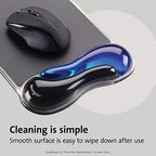 Kensington Duo Gel Mouse & Keyboard Wrist Rest Bundle Set, Ergonomic Keyboard and Mouse Pad With Wrist Support, Keyboard Wrist Rest, Computer Keyboard Pad, Cooling Gel, Non-Skid Backing, Blue K52920WW - Image 5