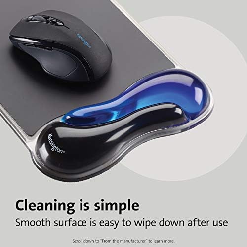 Kensington Duo Gel Mouse & Keyboard Wrist Rest Bundle Set, Ergonomic Keyboard and Mouse Pad With Wrist Support, Keyboard Wrist Rest, Computer Keyboard Pad, Cooling Gel, Non-Skid Backing, Blue K52920WW - Image 5