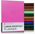 Gallery Leather Large Monthly Planner 2026-2027 Caribbean Fuchsia by GalleryLeather