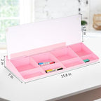 DOLLAR BOSS Glass Desk Whiteboard Small Dry Erase Board, Pink - Image 5