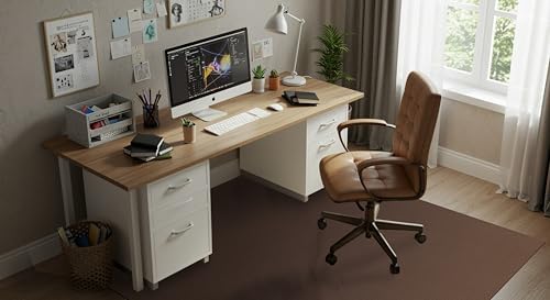 Rhino Mats, Rhino Hide Chair Mat (Lip Option), Office Computer Chair Mat for Hardwood, Tile, Laminate, Concrete and Vinyl Floors, Anti-Slip (Brown, 60"x72"-Rectangle) - Image 3