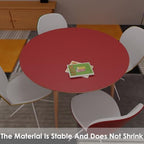 Round Table Pad, 1.8mm Thick, Dia.54 Inch, Leather Table Cover, Table Protector (Black+Wine Red) - Image 6