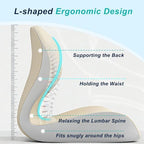 Seat Cushion for Office Chair, Ergonomic Cushion with Lumbar Support Pillow - Image 3