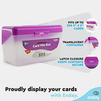 Emraw Index Card holder Case 3" X 5", ideal box card holder for Filing Notes, Addresses & Recipes. Holds Up to 250 Cards, Grey, Pink, Purple, Blue (Pack of 12) - Image 3