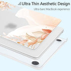for New MacBook Air 13 inch Case 2026 M5 2025 M4 2024 M3 Chip– Aesthetic Lightweight Floral Design Clear Hard Shell 6-in-1 Bundle with TPU Keyboard Cover & 2X OTG Adapters, Abstract Flowers - Image 5