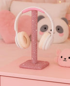 Pink Headphone Stand for Desk, Cute Rhinestone Bling Headset Holder - Image 5