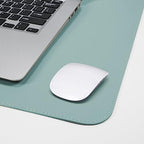 AFIING Cork Desk Mat 47" x 23.6", Dual-Sided Natural Cork & PU Leather Desk Pad, Non-Slip Waterproof Large Mouse Pad for Office, Home & Gaming (Light Blue) - Image 4