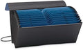 Smead Two-Way Handy Organizer File, 21 Pockets, Alphabetic (A-Z) and Monthly (Jan-Dec), Flap and Elastic Cord Closure, Blue/Black (70506) by SMEAD