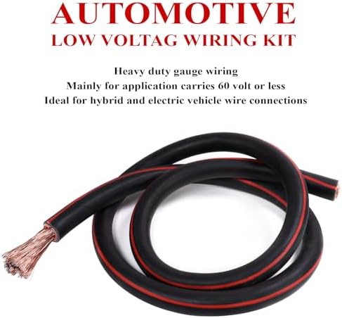 2 Gauge Battery Cable, 2 AWG CCA Wire 12 Feet Red - Image 2