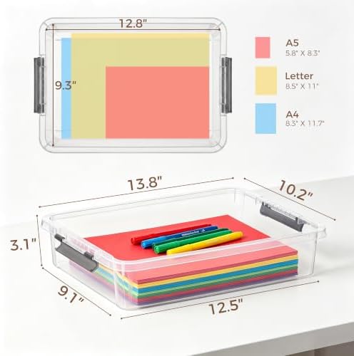 Citylife 5.3Qt 4Packs Clear Craft Organizers and Storage Box, Sensory Bins - Image 2