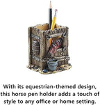 SAGEFINDS Horse-Themed Pen Holder | Desktop Stationery Organizer | Desk Storage Accessories | Home Office Pencil Cup Container | Gift for Horse Lovers - Image 3