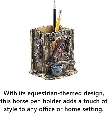 SAGEFINDS Horse-Themed Pen Holder | Desktop Stationery Organizer | Desk Storage Accessories | Home Office Pencil Cup Container | Gift for Horse Lovers - Image 3
